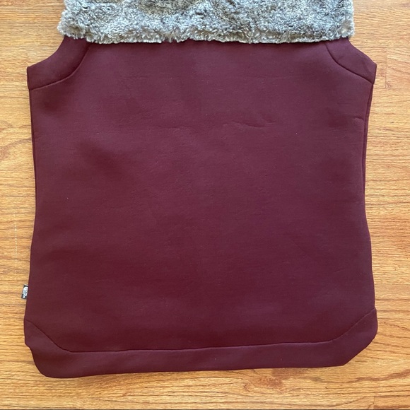 The North Face Hybernation Thermal 3D Vest Maroon Red Gray Shearling size M - Picture 11 of 16